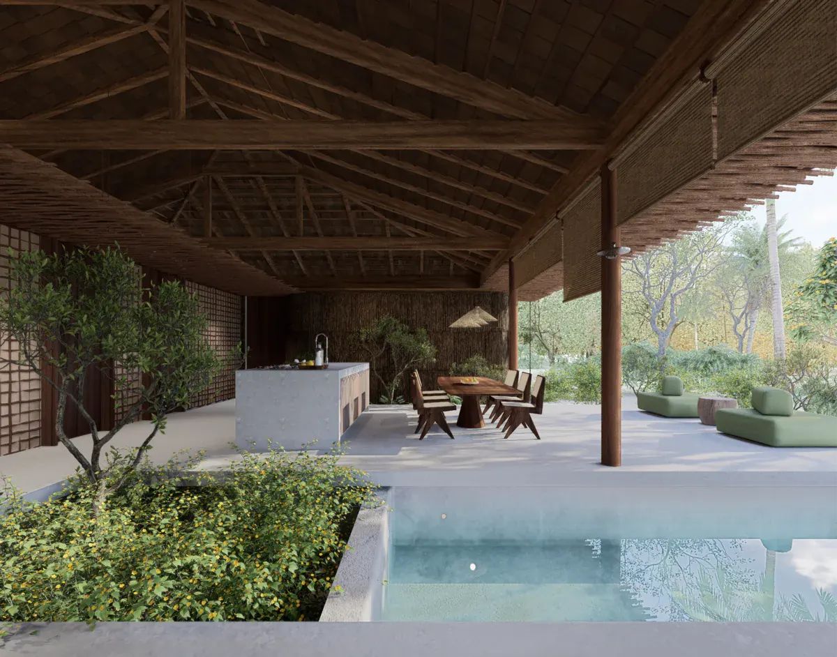 Estar do pavilhão social